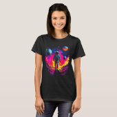 Astronaut Walking In Galaxy Outer Space Explorer S T-shirt (Voorkant volledig)