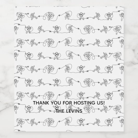 Astronaut Wine Étiquette (Étiquettes simples)