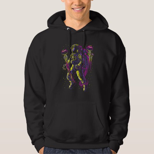 Astronaut with space jellyfish hoodie (Voorkant)