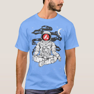 Astronaut Yoga Avalanche AVAX Coin To The Moon Cry T-shirt