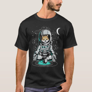 Astronaut Yoga Dogelon Mars Elon Coin Naar De Maan T-shirt