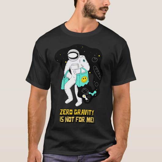 astronaut zonder zwaartekracht t-shirt (Voorkant)