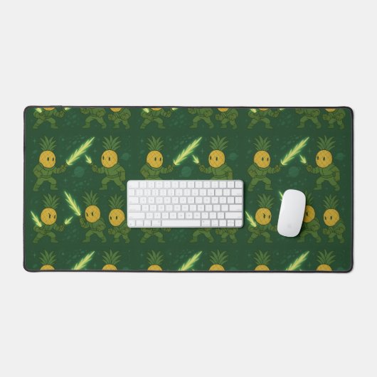 Astronaute à l'ananas tropical avec des épées lumi (Clavier et souris)