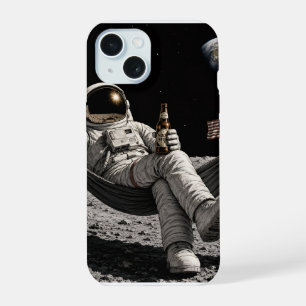 Astronaute buvant de la bière
