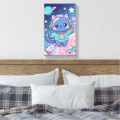 Astronaute Chat Mignon Espace Galactique Art Mural (Insitu(Chambre))