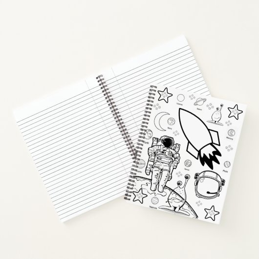 Astronaute du coloriage du Carnet spiral (Intérieur)