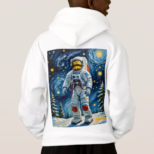 Astronaute en forêt d'hiver (Dos)