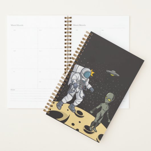 Astronaute et alien (Devant avec enveloppe)