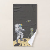 Astronaute et extraterrestre (Serviette à main)