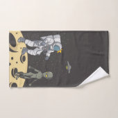 Astronaute et extraterrestre (Serviette à main)