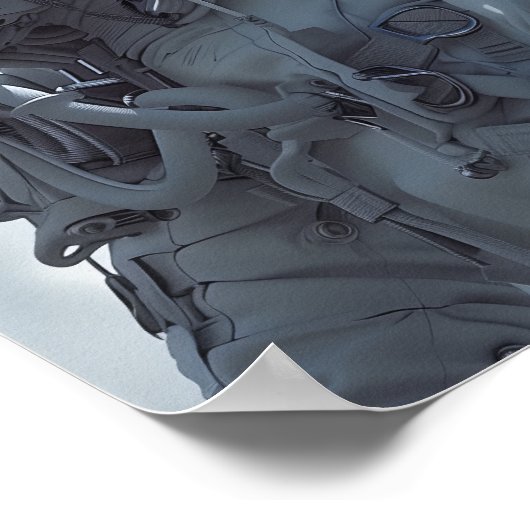 Astronaute futuriste - Affiche d'exploration spati (Coin)