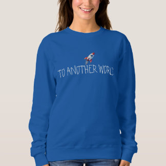 Astronaute vers un autre monde - Sweatshirt bleu r