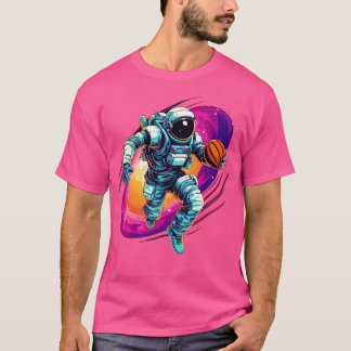 Astronauten die basketbal spelen in ruimte 1 t-shirt
