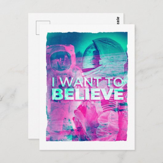 Astronauten die ik wil geloven briefkaart (Voorkant / Achterkant)