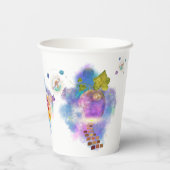 Astronauten en ruimte papieren bekers (Achterkant)