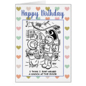 astronauten in de ruimte denken dat er een Cartoon (Voorkant)