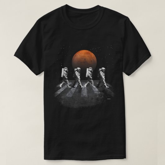 Astronauten in Wakken in de ruimte bezetten Mars T-shirt (Design voorkant)