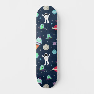 Astronauten Planeten Raketten en Buitenaardse Weze Skateboard
