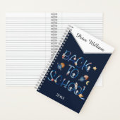 Astronauten Planeten Ruimte, Terug naar School Notitieboek (Binnen)