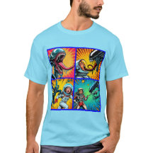 Astronauten vs Alien Pop Art
