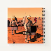 Astronauten zetten weerapparatuur op Mars in. Notitieboek (Achterkant)