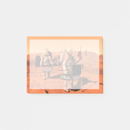 Astronauten zetten weerapparatuur op Mars in. Post-it® Notes (Voorkant)