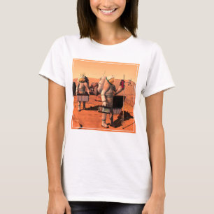 Astronauten zetten weerapparatuur op Mars in. T-shirt