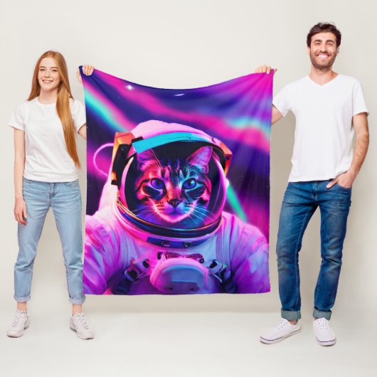 astronautenkat fleece deken (In situ)