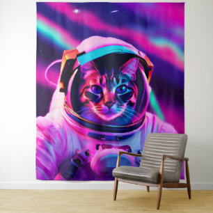 astronautenkat wandkleed