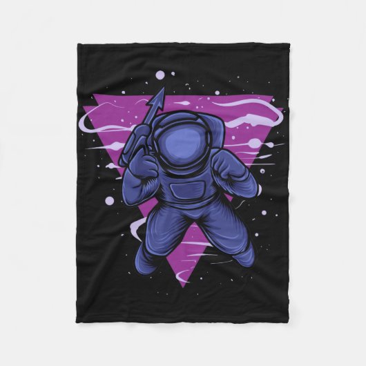 Astronautenoorlog in de ruimte fleece deken (Voorkant)