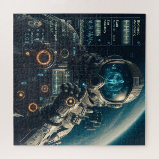 astronautenpuzzel legpuzzel (Horizontaal)