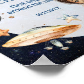 Astronautenruimte Eerste reis rond de zon Welkom Poster (Hoek)