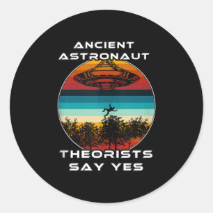 Astronautentheoretici zeggen ja Tanktop Ronde Sticker