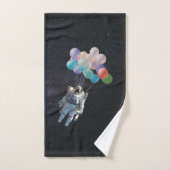 Astronautiestars en ruimtevaardige ballonnen bad handdoek (Handdoek)