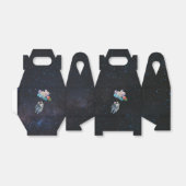 Astronautiestars en ruimtevaardige ballonnen bedankdoosjes (Uitgevouwen)