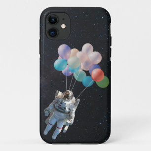 Astronautiestars en ruimtevaardige ballonnen iPhone 11 hoesje