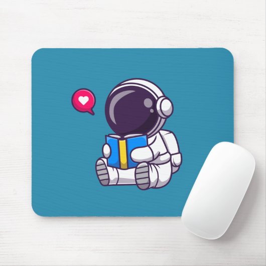 Astronautisch leesboek schattige kinderen muismat (Met muis)