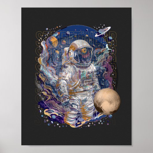Astronautisch ontwerp poster (Voorkant)