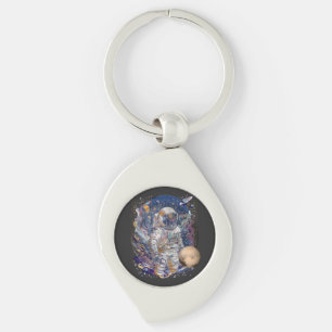 Astronautisch ontwerp sleutelhanger