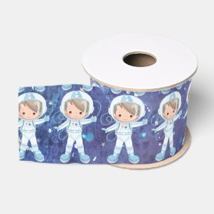 Astronautische jongen Buitenruimte Grosgrain Lint