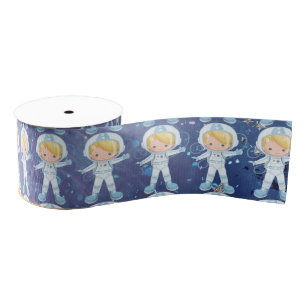 Astronautische jongen Buitenruimte Grosgrain Lint