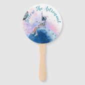 Astronauts and Space Birthday Party Handwaaier (Achterkant)