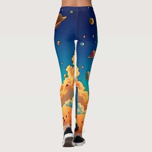 Astronaut's Coffee Cosmos Journey Leggings (Achterkant)