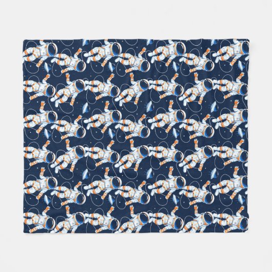 Astronauts fleece deken (Voorkant (Horizontaal))