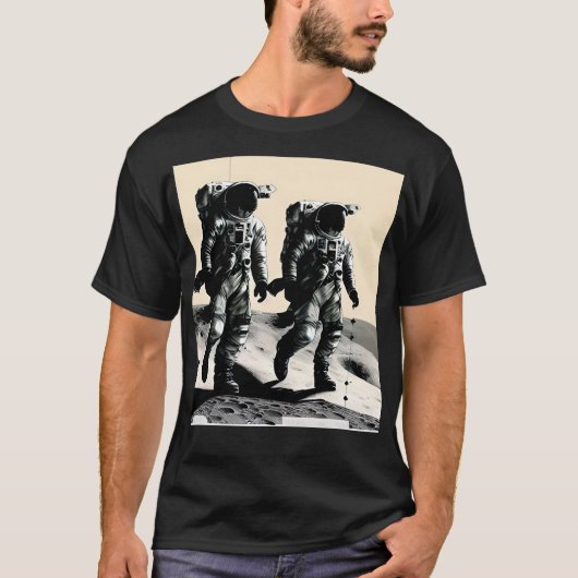 Astronauts op de maan t-shirt (Voorkant)