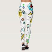 Astronauts Spaceships Aliens Leggings (Achterkant)