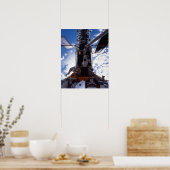 Astronauts werken aan de Hubble Space Telescope Poster (Keuken)