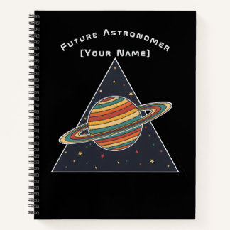 Astronome du futur Saturne - Cahier personnalisé