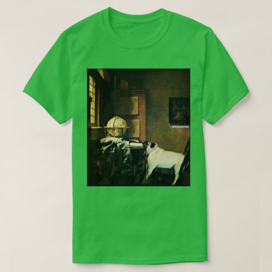 ASTRONOMEN PUG T-SHIRT (Design voorkant)