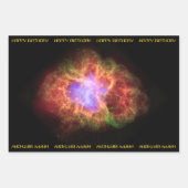 Astronomie aangepaste tekst verjaardag inpakpapier vel (Voorkant 3)